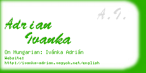 adrian ivanka business card